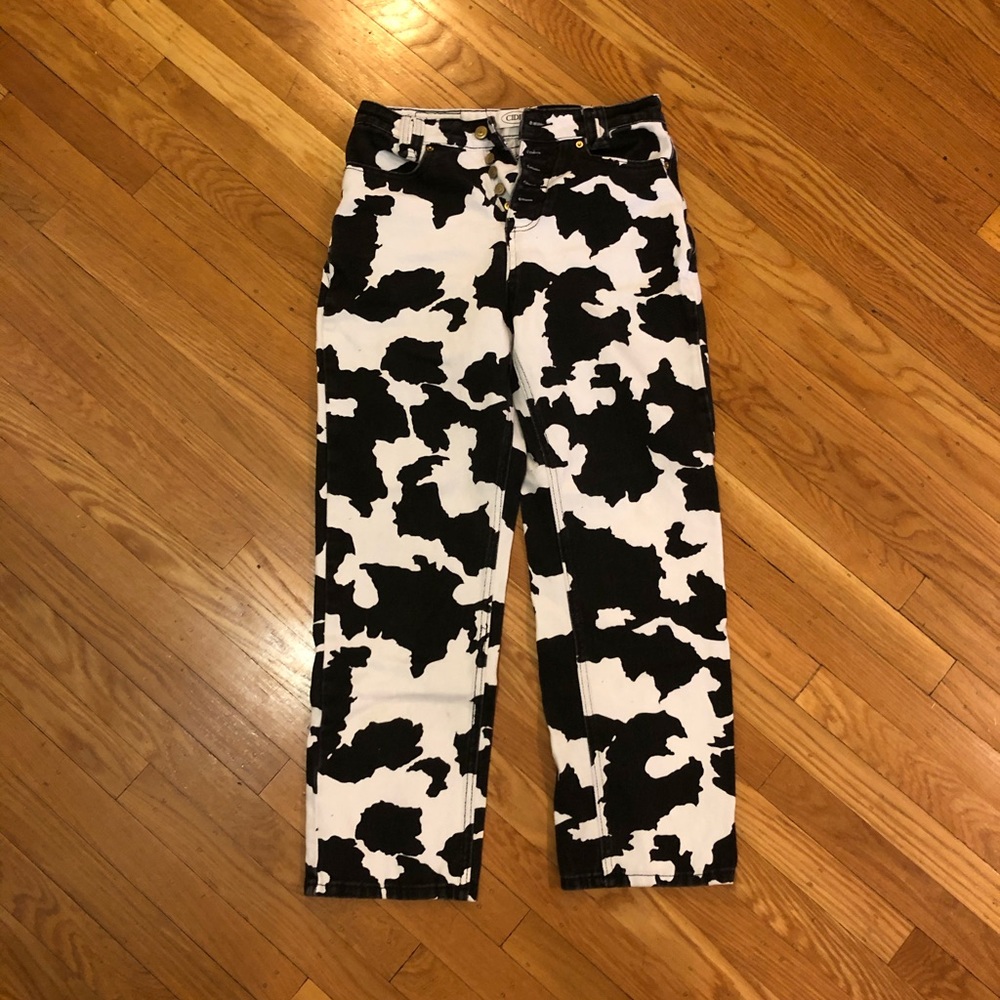Cow Print wide leg pants